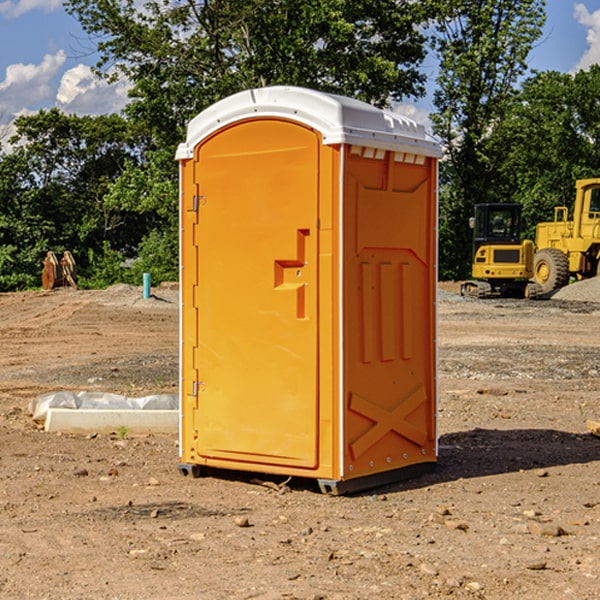 how often are the porta potties cleaned and serviced during a rental period in Fowlerton